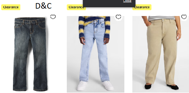 Lof of Jeans on Sale.