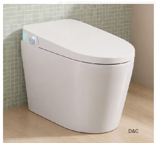 Elongated Smart Bidet Toilet 1.28 GPF in White with Heated Seat, Adjustable Temp, Warm Water Wash, and Dryer