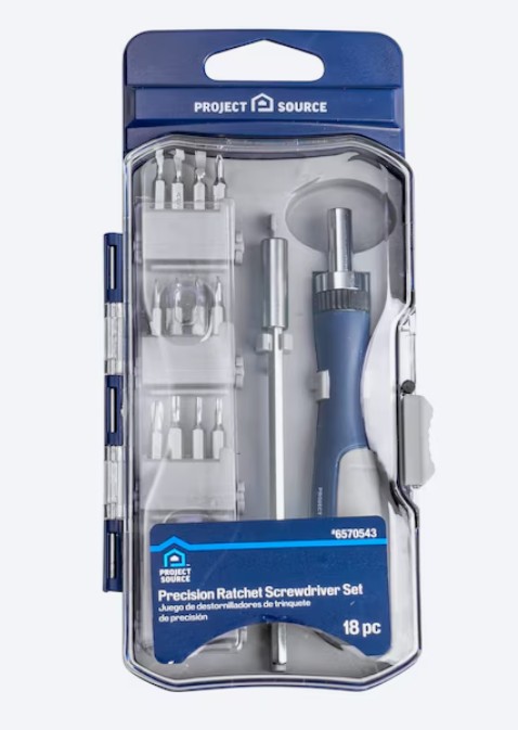 Project Source 18 -Piece 2-in Ratcheting Multi-Bit Replaced Combination Tip Screwdriver Set
