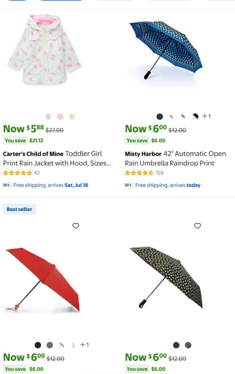 Umbrellas & Rain Jackets on Sale!