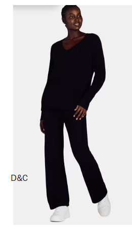 Time and Tru Woman’s Long Sleeve Sweater and Pants Set, 2-Piece, Sizes XS-XXXL