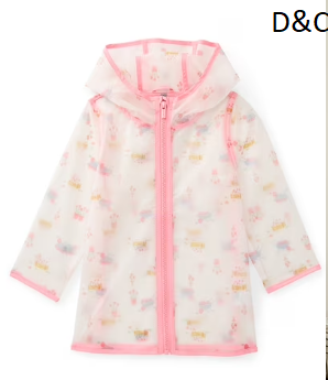 Carter’s Child of Mine Toddler Clear Rain Jacket with Hood, Sizes 12M-5T