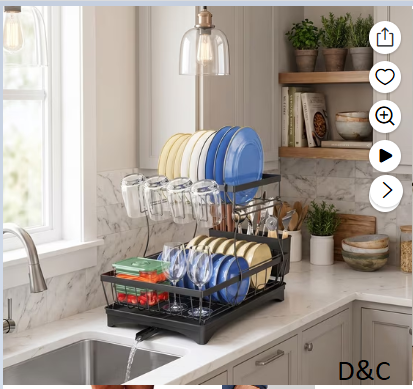 Glovv 2 Tiers Detachable Dish Drying Rack