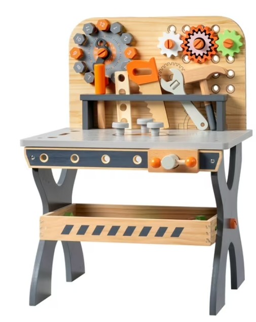 Ktaxon Kids Tool Bench, Wooden Tool Workbench for Toddler, Tool Bench with Play Tools Set and Storage Space, Toy Workbench Workshop for Boys and Girls, Gift for Ages 3+