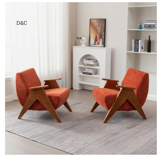 Kyajah 27.5″ W Chenille Solid Wood Armchair