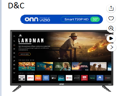 onn 32″ Class 720P HD Powered by VIZIO Smart Television, 32S2V1