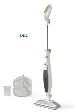 Kenmore S200 Series Corded Steam Mop for Sealed Hard Floors, Lightweight, 2 Heat Settings, Chemical Free Cleaning, SM2061, White with Green