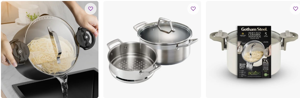 Multipurpose Stock Pasta Pot with Strainer Lid and Twist & Lock Handles