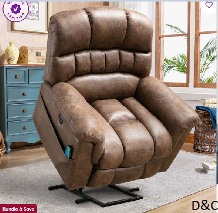 41.3” Wide Extra Large Power Lift Recliner Chair with Soothing Heat & Massage