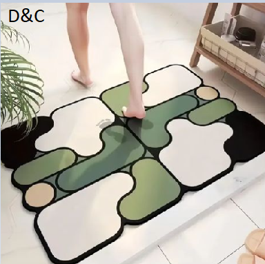 Earth Bath Mat – Quick-Dry Absorbent Stone Mat for Tub & Shower