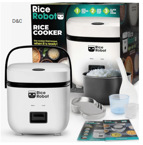 Rice Robot Personal Rice Cooker With Ceramic Nonstick Inner Pot