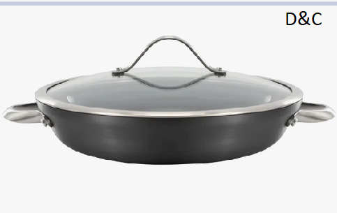 Calphalon Signature™ Hard-Anodized Aluminum Nonstick 12″ Sauteuse Pan with Lid
