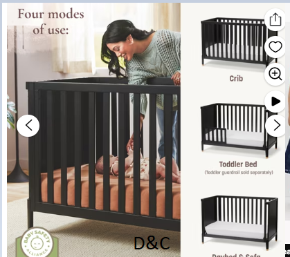 Little Seeds Aster 4-in-1 Convertible Crib