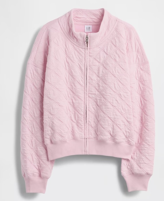Kids Oversized Quilted Zip Jacket