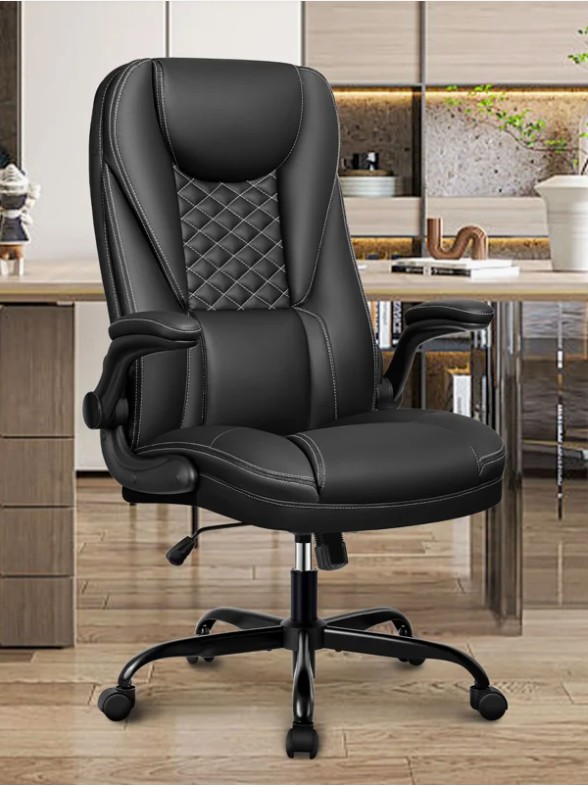Loriece Ergonomic Executive Chair with Flip-up Armrests
