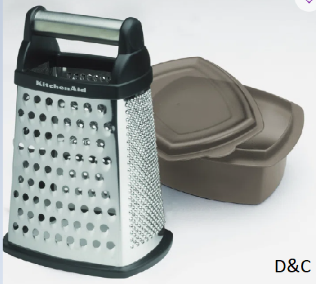 KitchenAid® Gourmet 4-Sided Stainless Steel Box Grater with Detachable Storage Container