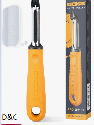 Deiss Pro Swivel Vegetable Peeler – Sharp Stainless Steel Peeler With Non-slip Hand Grip