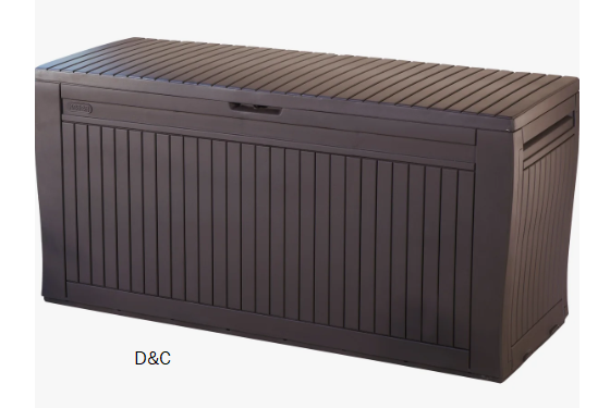Keter Comfy 71 Gallon Durable Resin Outdoor Storage and Organization Deck Box Ideal For Garden Patio Furniture and Supplies (Choose Color)