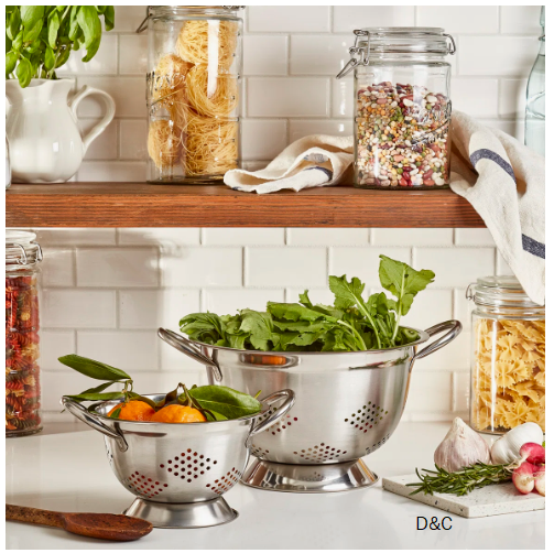 Prep and Tools Basic Essentials 2 Piece Stainless Steel Colander Set