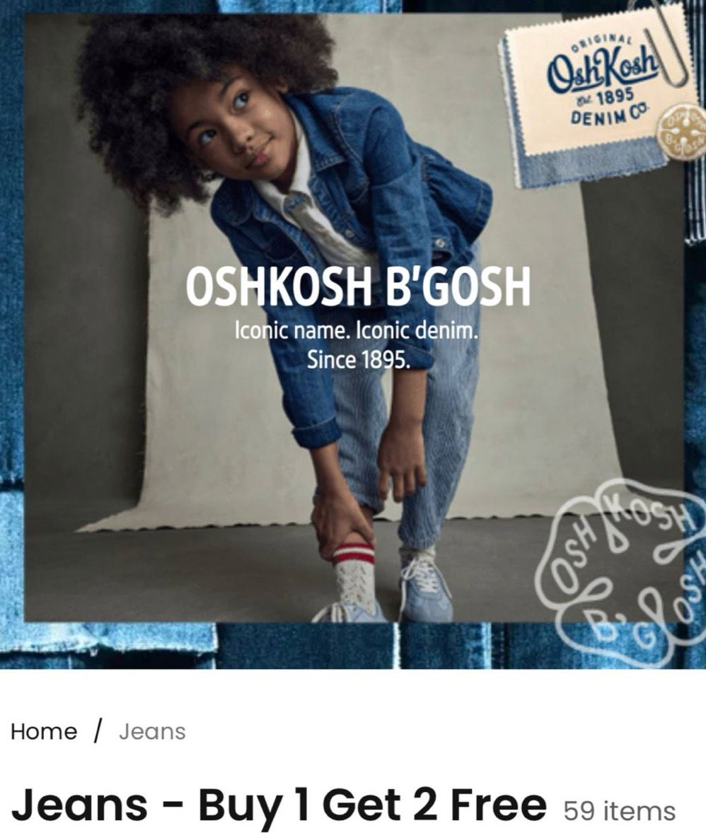 Carters Jeans – Buy 1 Get 2 Free