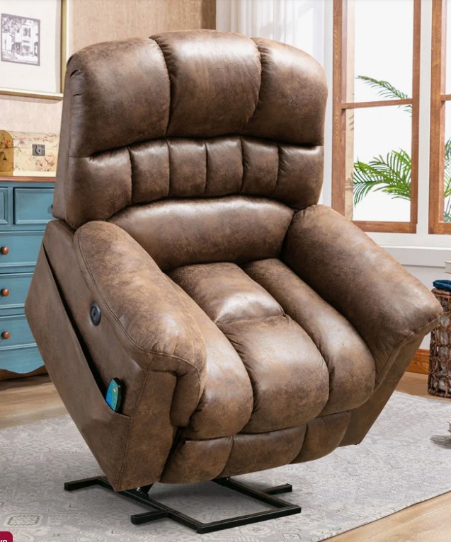 41.3” Wide Extra Large Power Lift Recliner Chair with Soothing Heat & Massage – Plush Comfort for Total Relaxation