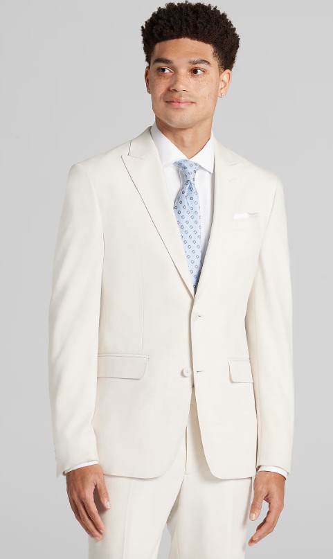 Skinny Fit Peak Lapel Suit Jacket