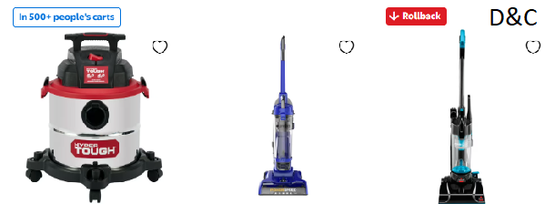 vacuums on big sale.