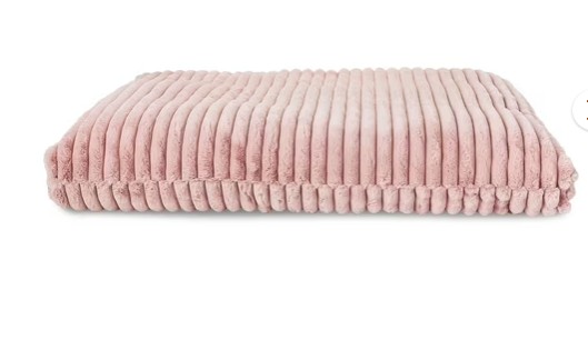Vibrant Life Extra Large Ribbed Orthopedic Dog Bed, Pink, 48″ x 35″