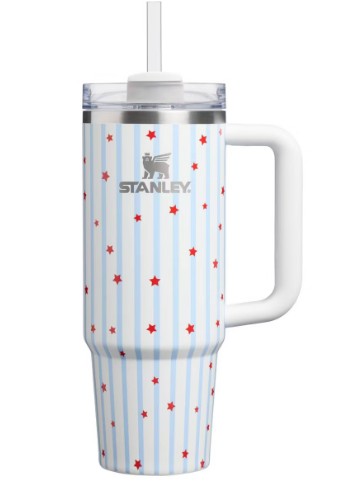 Stanley 30 oz Stainless Steel H2.0 FlowState Quencher Tumbler Blue Starry Stripes