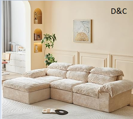 Ayovoch 115.7″ Cloud Couch, Boneless Couch for Living Room