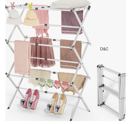 Metal Folding Clothes Drying Rack,Large Capacity Laundry Drying Rack,Drying Rack,Laundry Hanging Rack,Laundry Rack