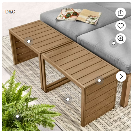 Better Homes & Gardens Marlow Set of 2 Side Tables with Hand-Painted Faux Wood Finish