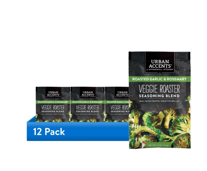 (12 pack) Urban Accents Roasted Garlic & Rosemary Veggie Roaster Seasoning Blend, 0.5 oz. Pouch