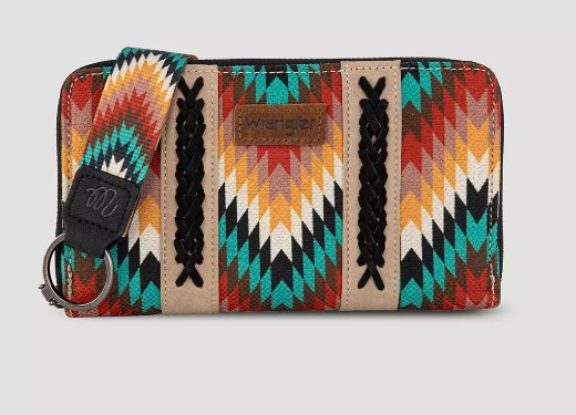 Zig Zag Print Wristlet