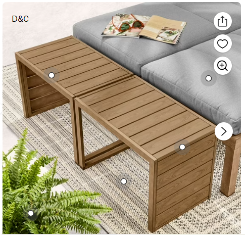 Better Homes & Gardens Marlow Set of 2 Side Tables with Hand-Painted Faux Wood Finish