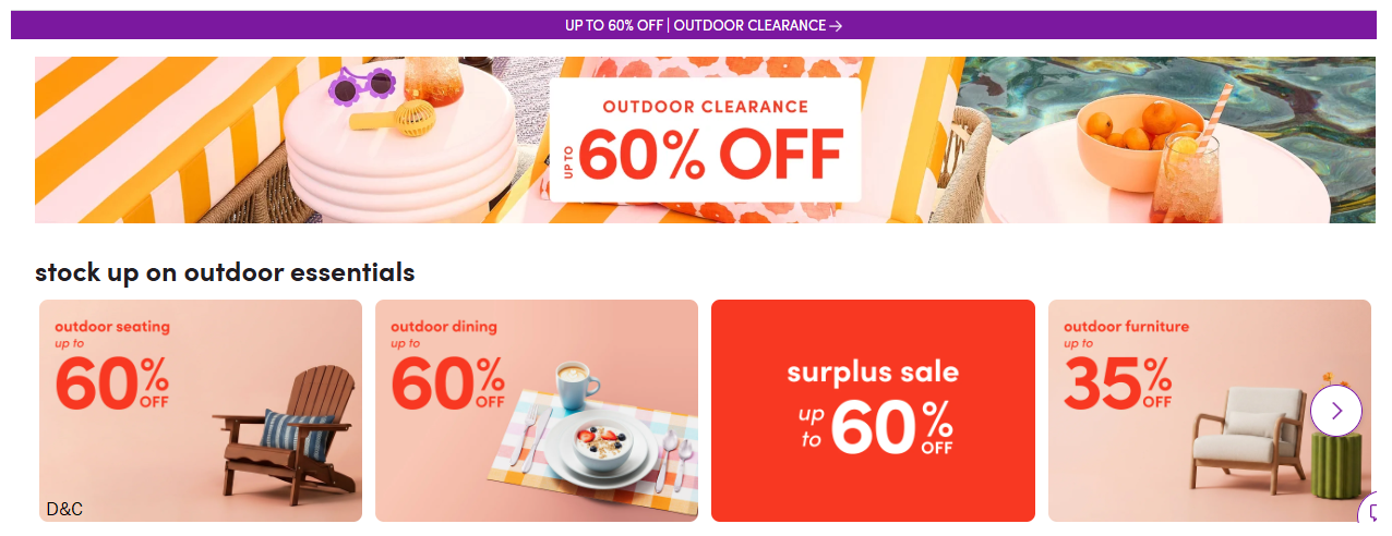 Outdoor Clearance – Upto 60% off