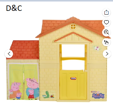 Little Tikes Peppa Pig Playhouse Indoor & Outdoor with Working Doors and Tunnel for Boys and Girls