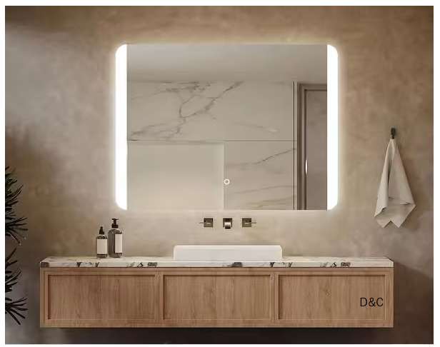 30 in. W x 40 in. H Modern Rectangular Backlit LED Frameless Wall Mirror Bathroom Vanity Mirror