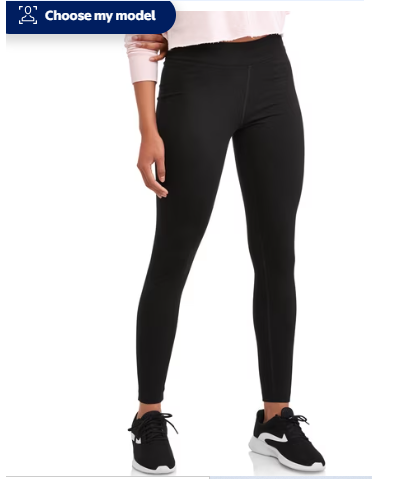 Athletic Works Women’s Active Fit Mid Rise Leggings, Sizes S-XXL