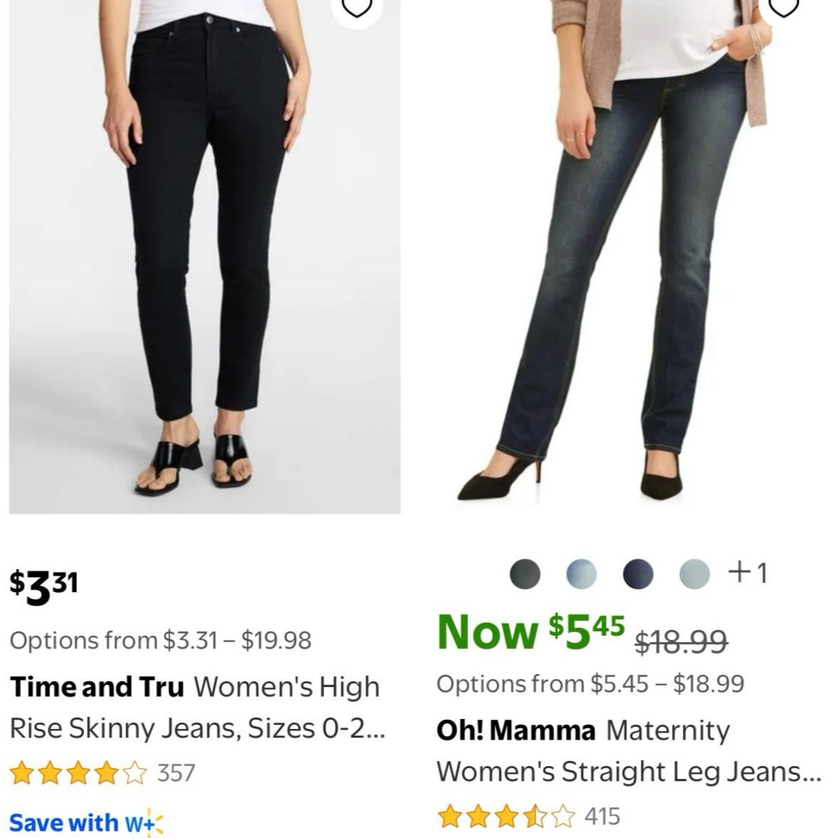 Walmart Women’s Jeans as low as $3