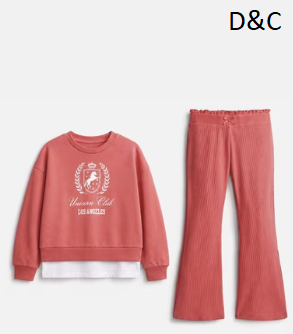 Wonder Nation Girls’ Sweatshirt and Flare Leggings Set, 2-Piece, Sizes 4-10