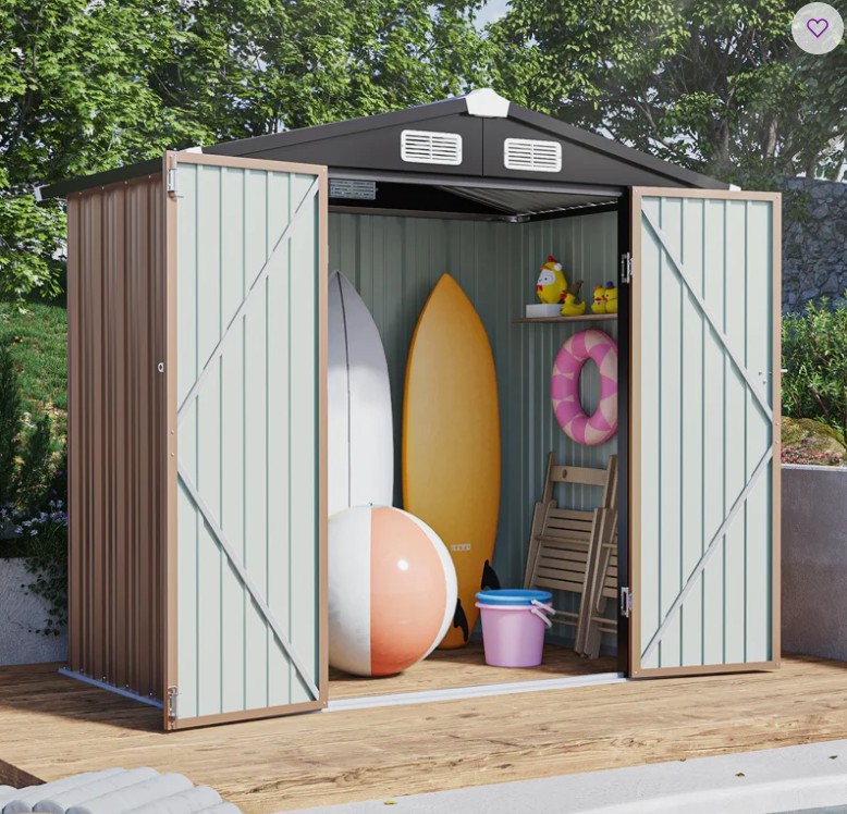 6.0 ft. W x 4 ft. D Metal Storage Shed