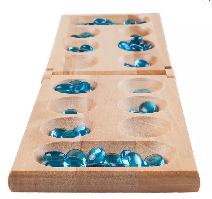 Boys Girls Neutral Hey! Play! Hey! Play! Wooden Folding Mancala Game