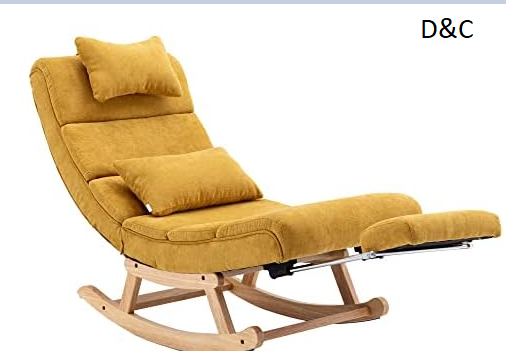 Accent Rocking Lounge Chair with Backrest Pedal Upholstered Glider Chair