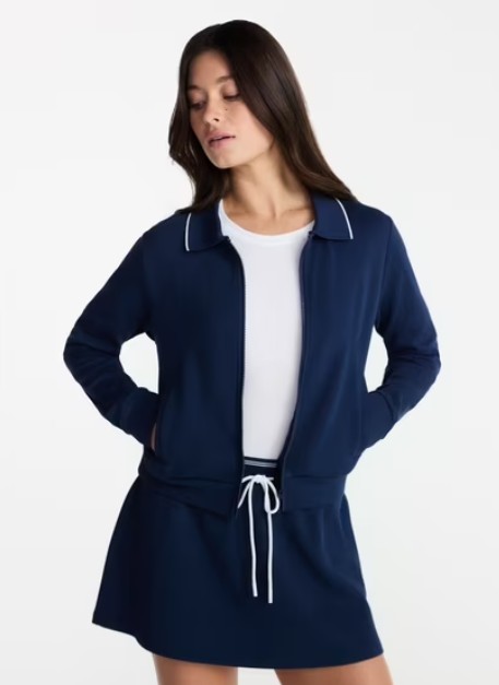 Avia Women’s and Women’s Plus Zip Front Pique Knit Jacket, Sizes XS-4X