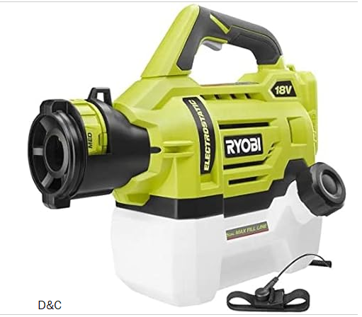 RYOBI ONE+ 18V Cordless Electrostatic 0.5 Gal. Sprayer (Tool Only), P2809BTL -Choose Style