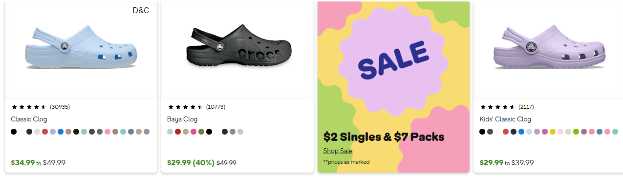 Crocs Sale + EXTRA 25% off Code: AUGEXTRA25