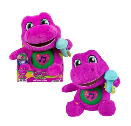 Fisher-Price Barney’s World Sing Along Barney Plush, 10.5-inch Figure, Songs, Sounds & Soft Texture