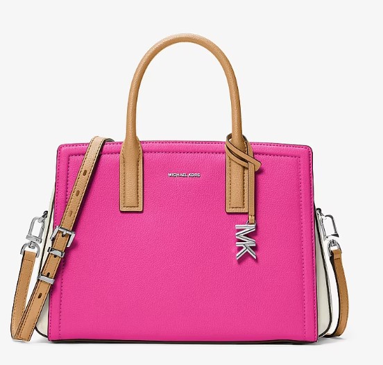 Laila Medium Color-Block Leather Satchel