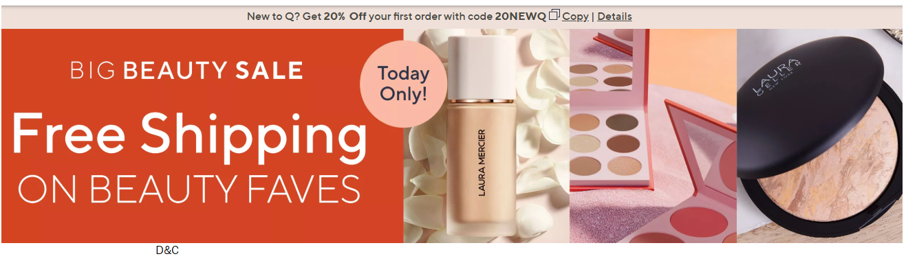 Big beauty Sale + Free shipping. New customers can get extra 20% off with coupon: 20NEWQ